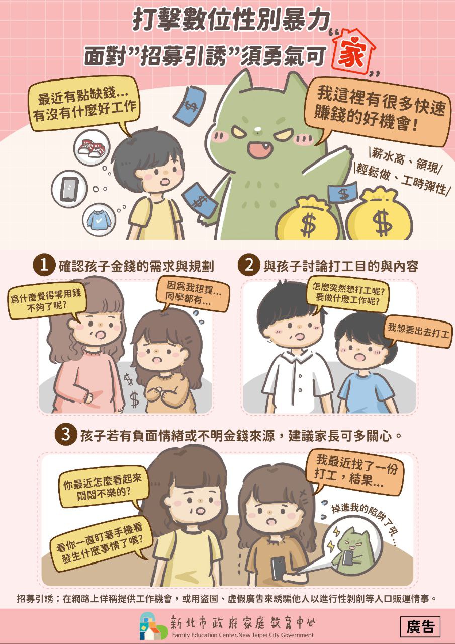 打擊數位性別暴力圖文宣導